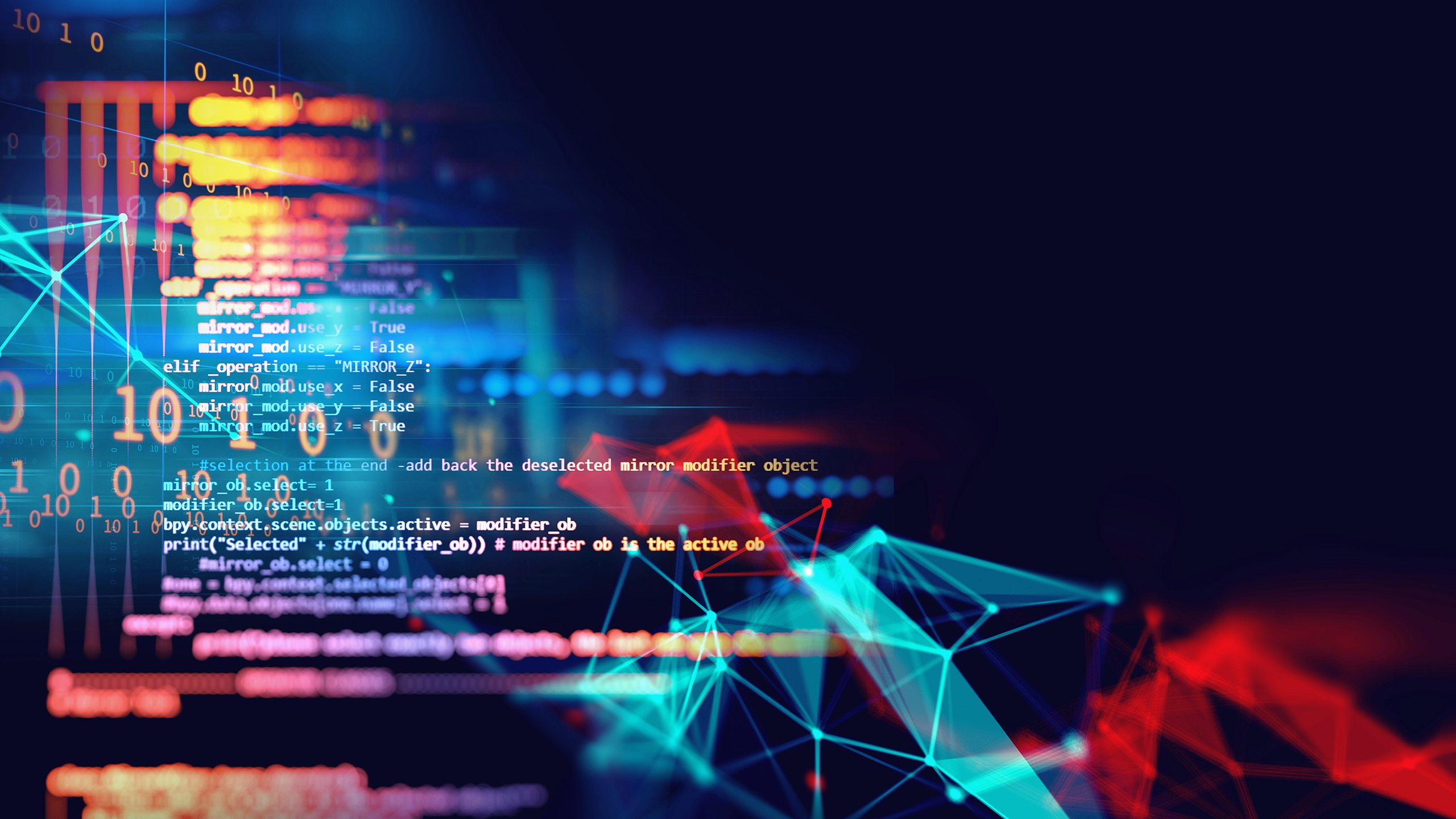 Photo of abstract code