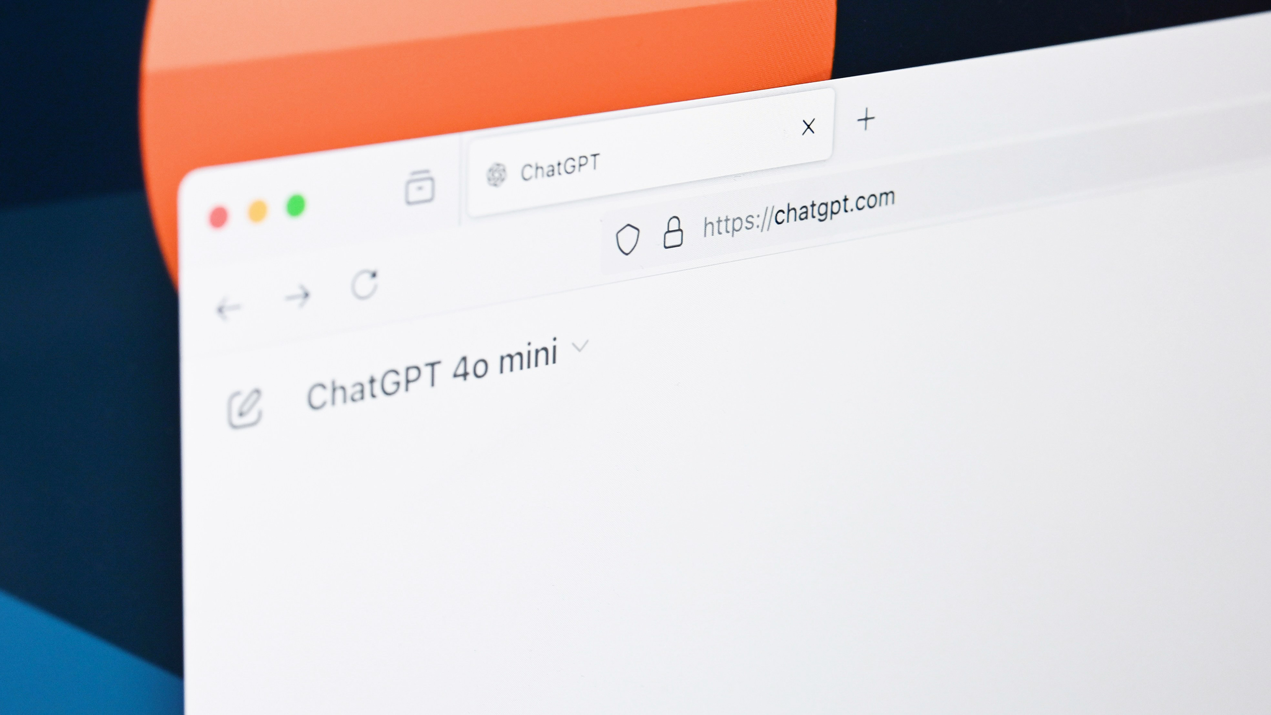 Photo of a browser window open to ChatGPT
