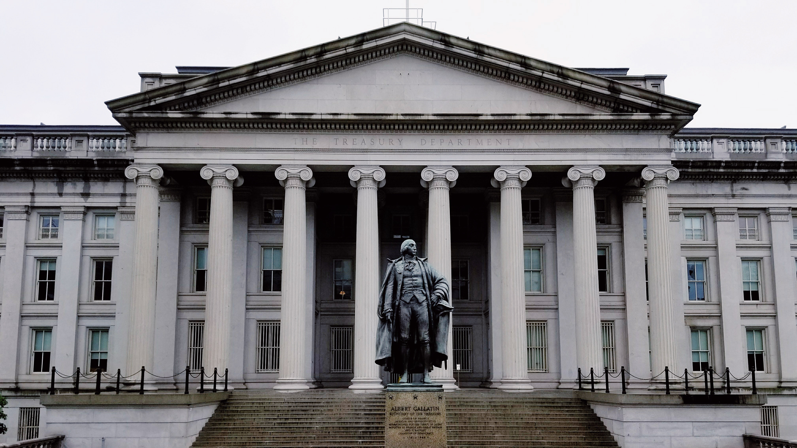 Photo of the US Treasury Department building