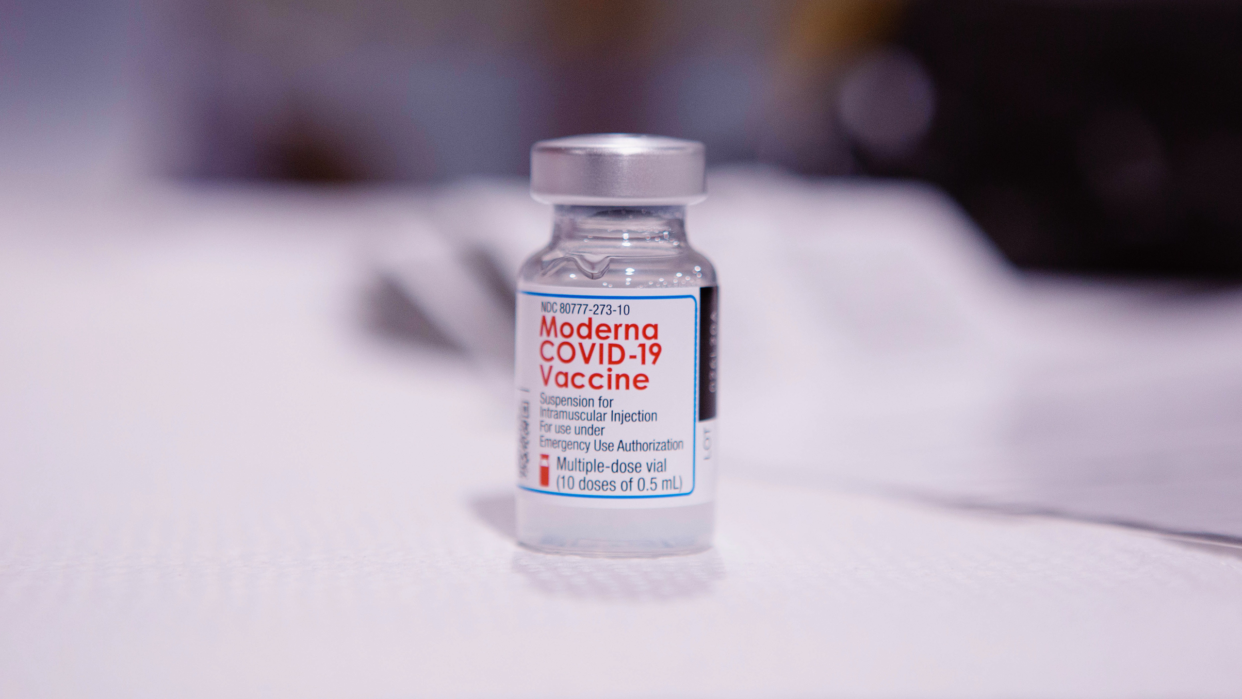 Photo of a Moderna COVID vaccine