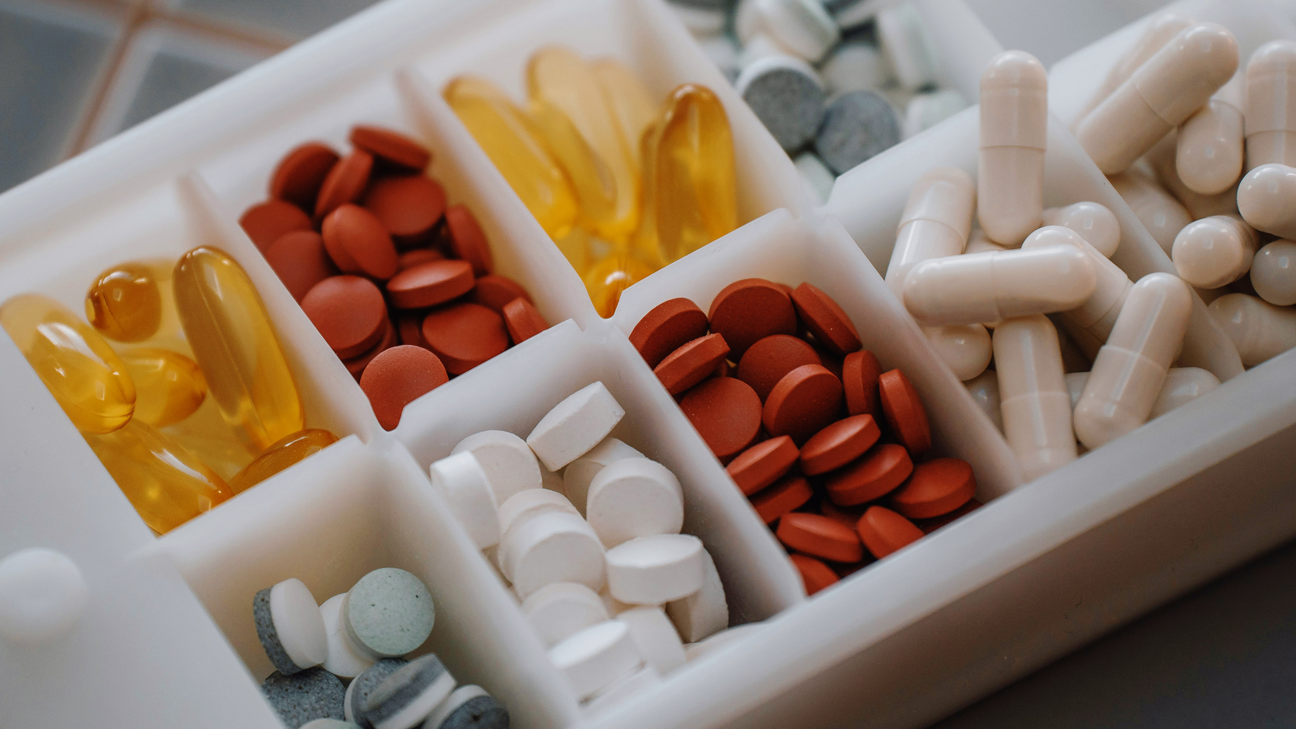 Photo of prescription drugs in a pill box