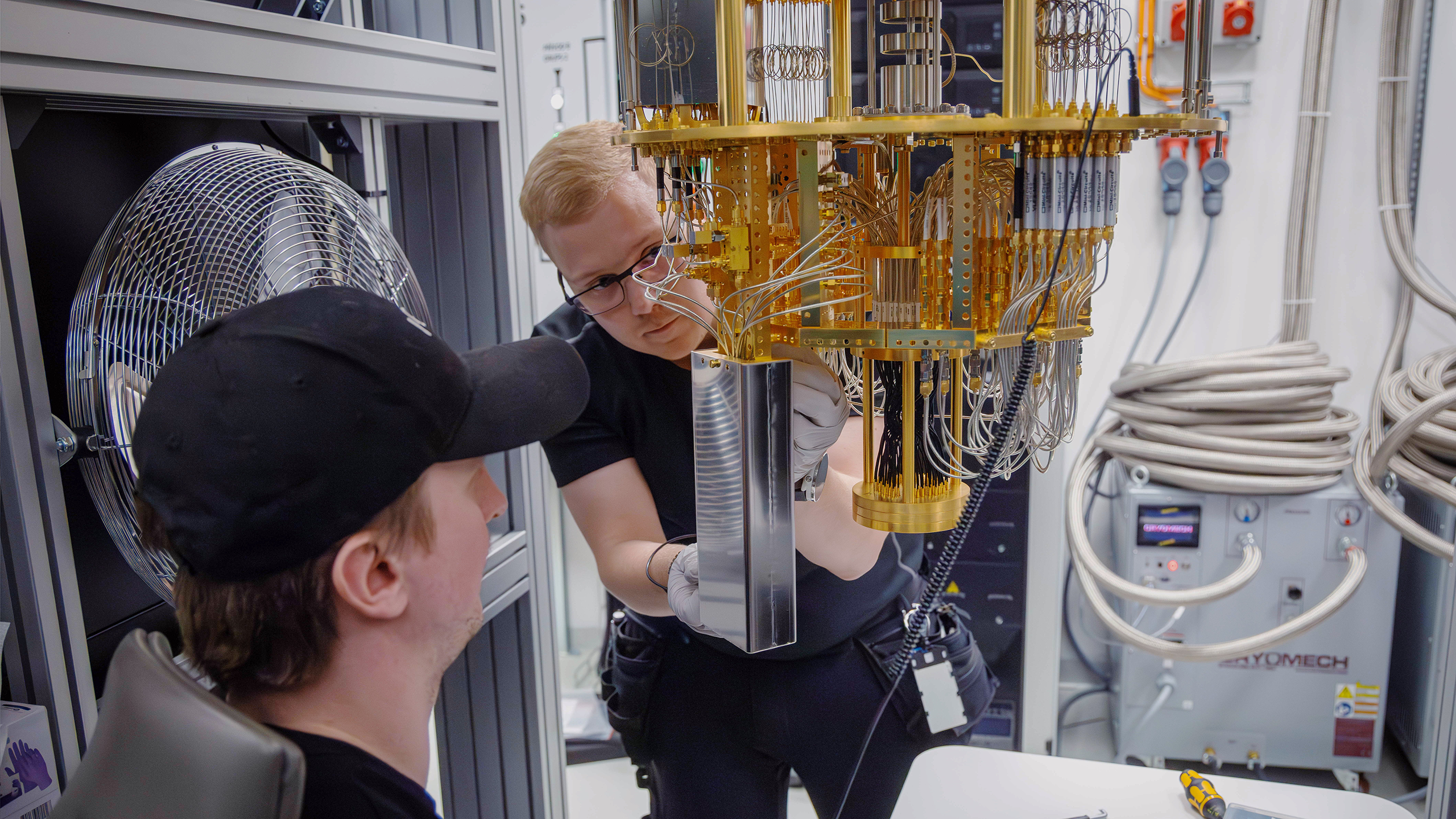 Photo of a quantum supercomputer