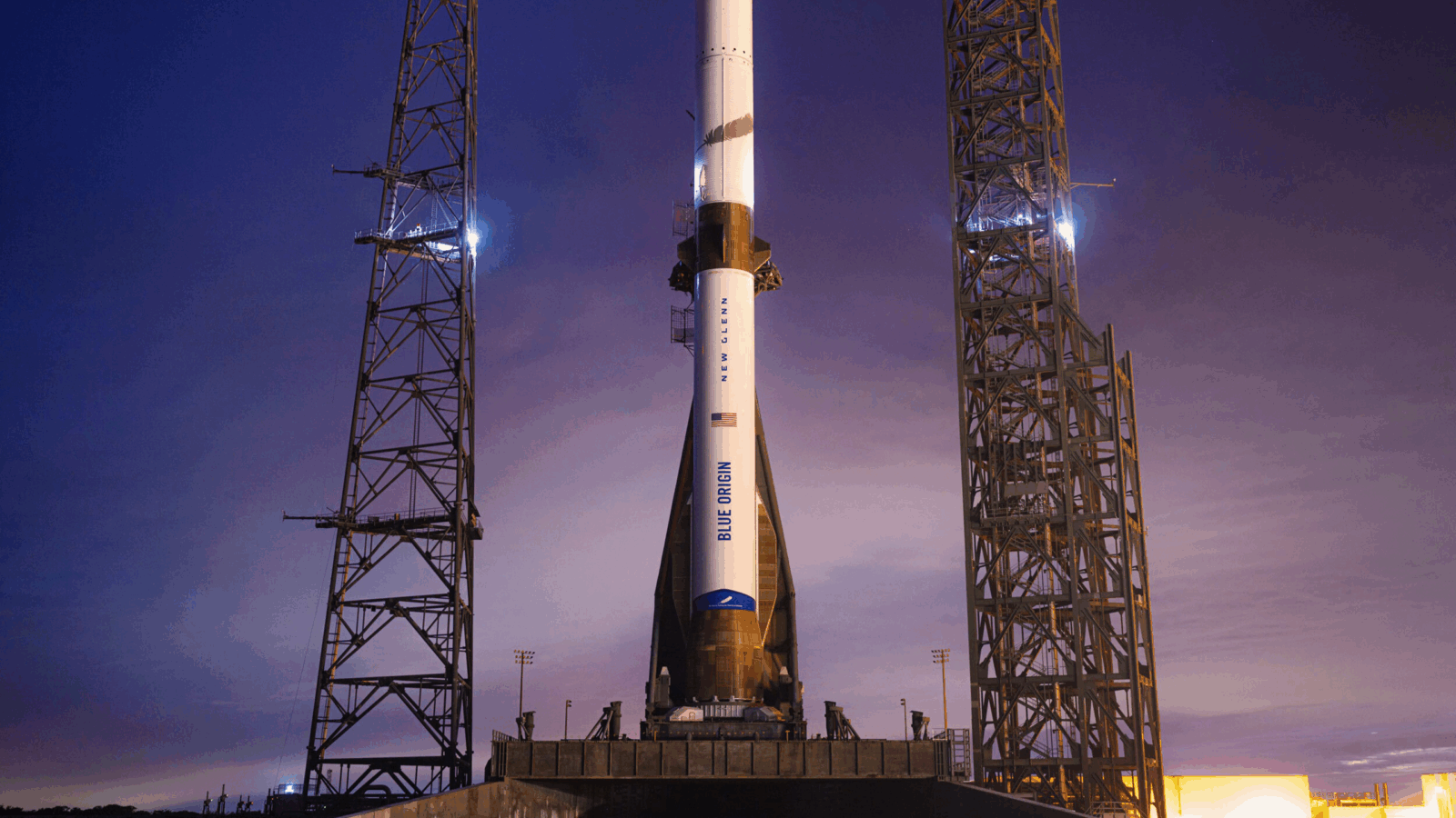 Photo of a Blue Origin rocket