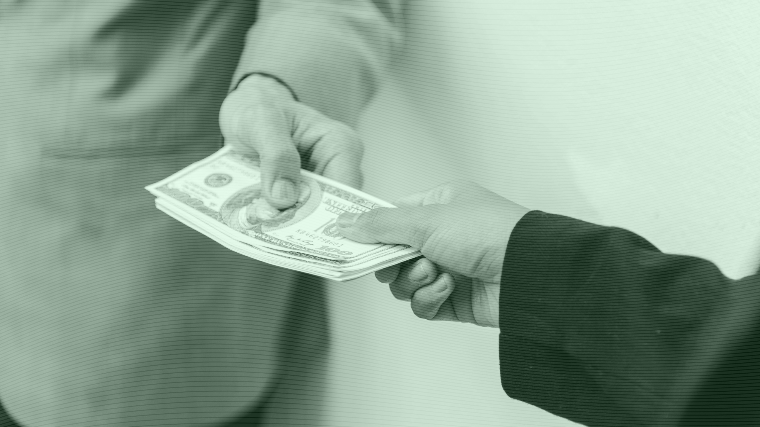Photo of a person handing over money