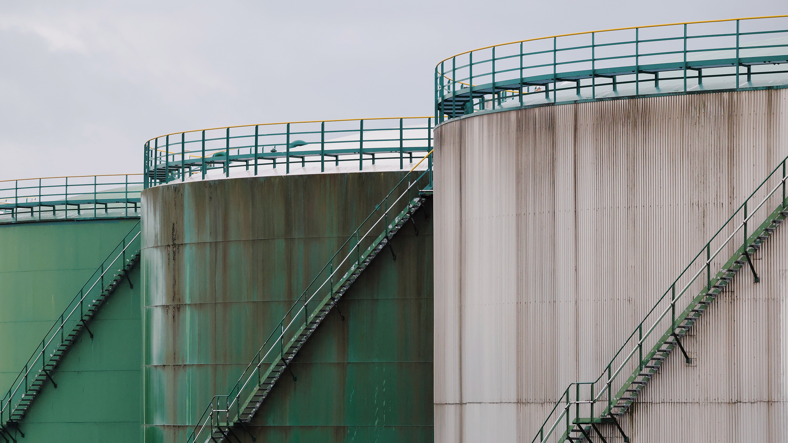 Photo of oil storage tanks