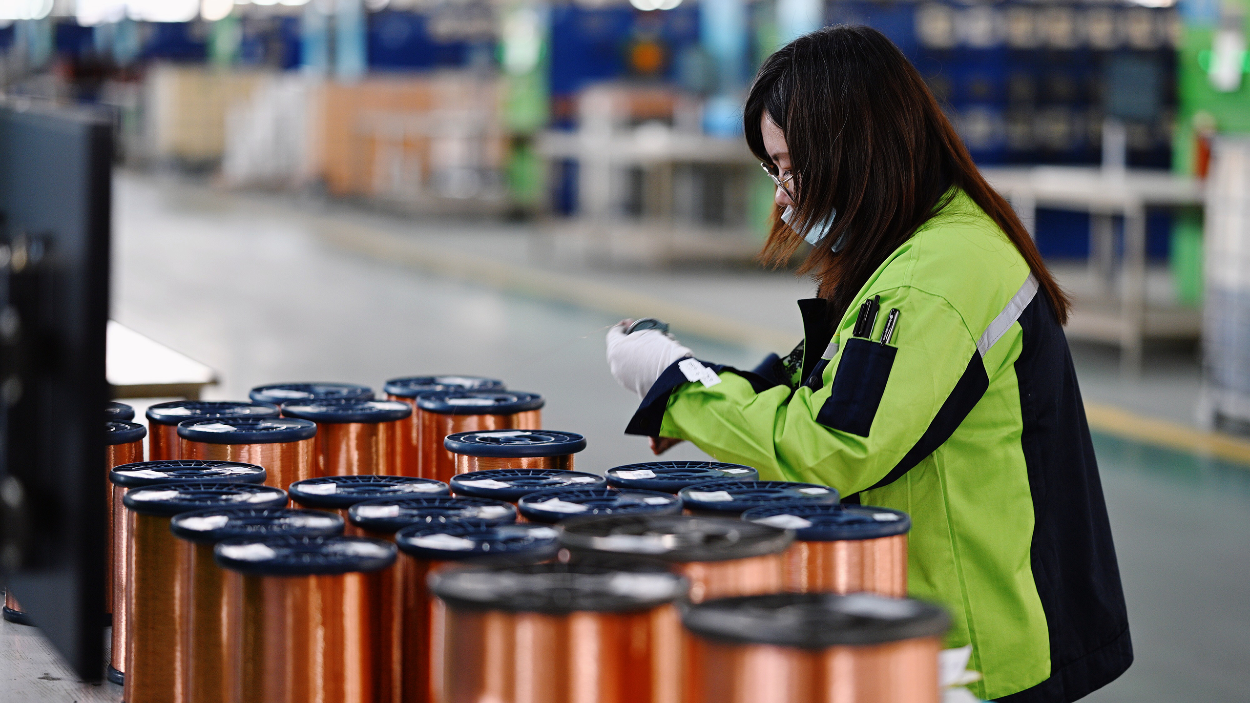 Photo of a copper production factory