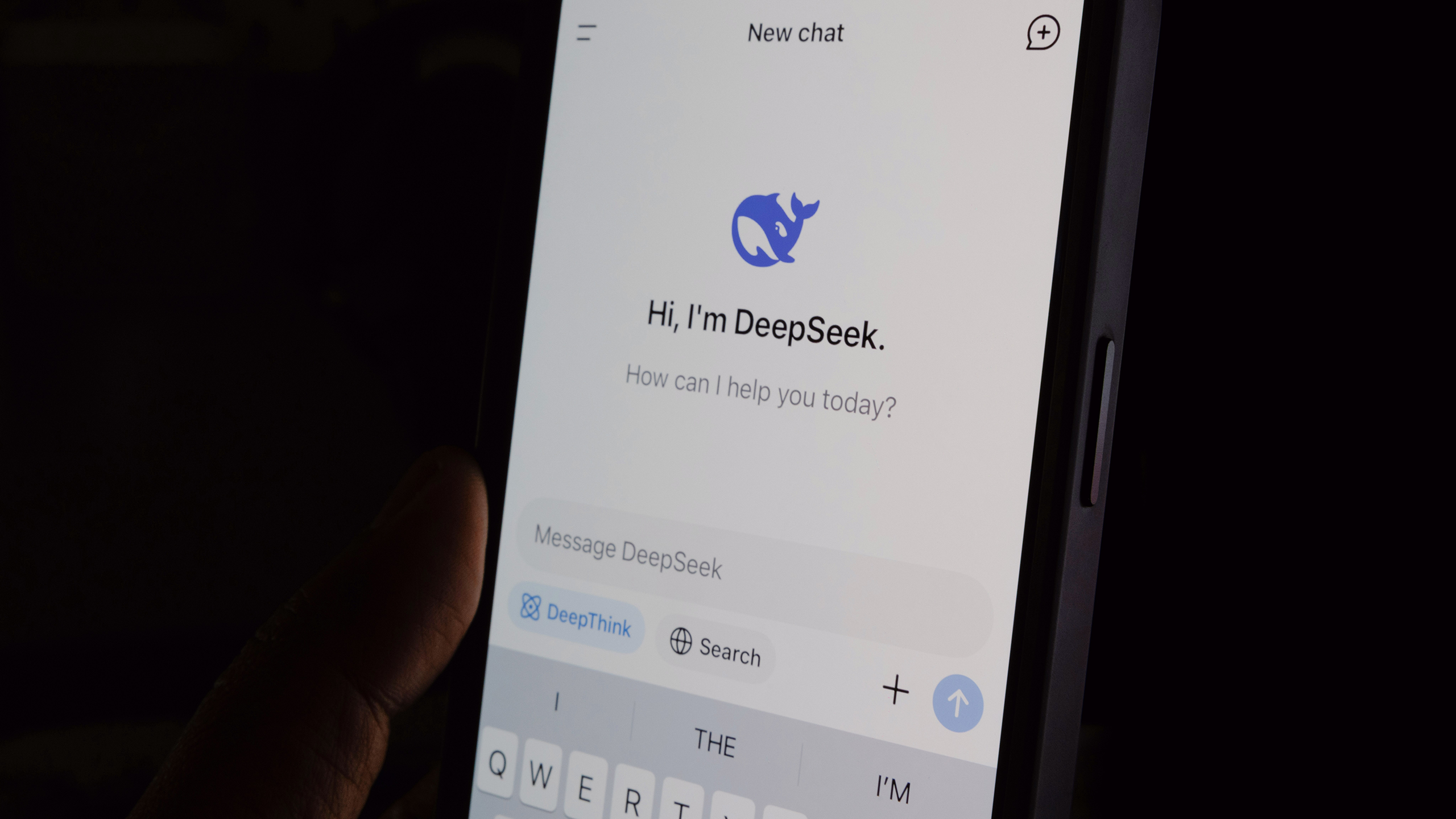 Photo of DeepSeek on an iPhone