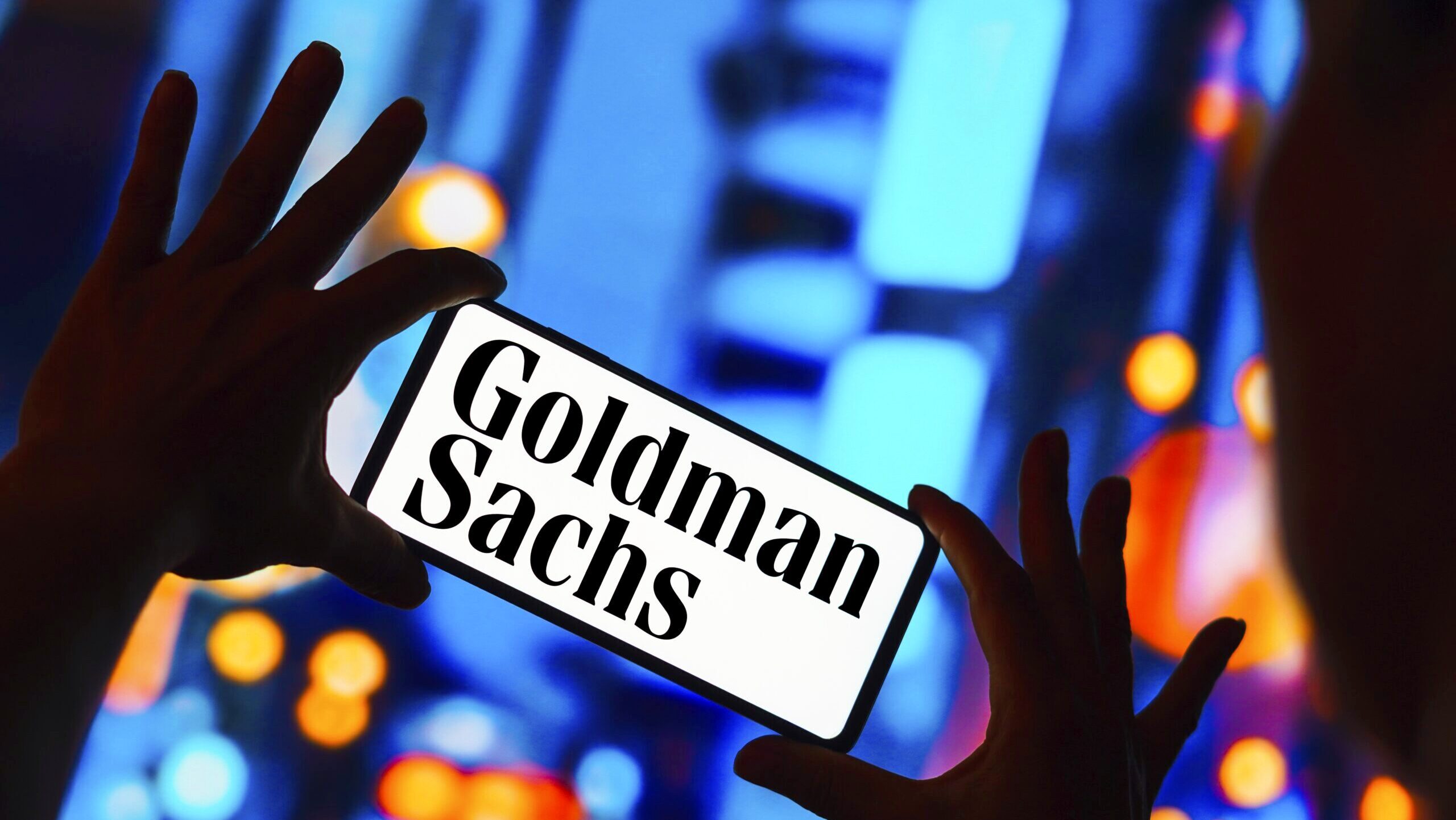 Photo of the Goldman Sachs logo.