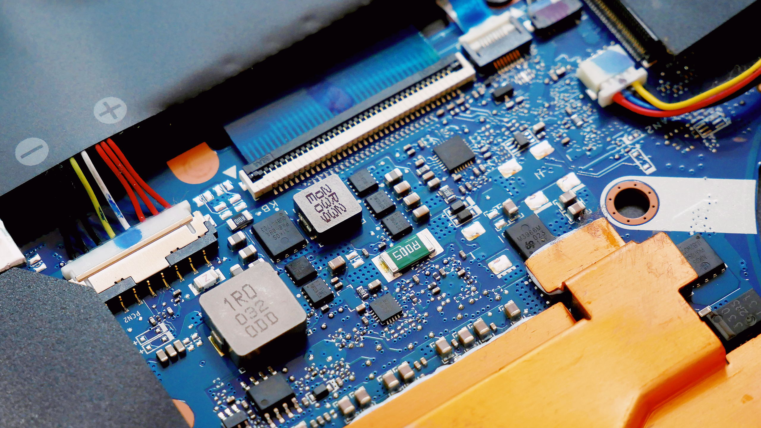 Photo of a computer motherboard