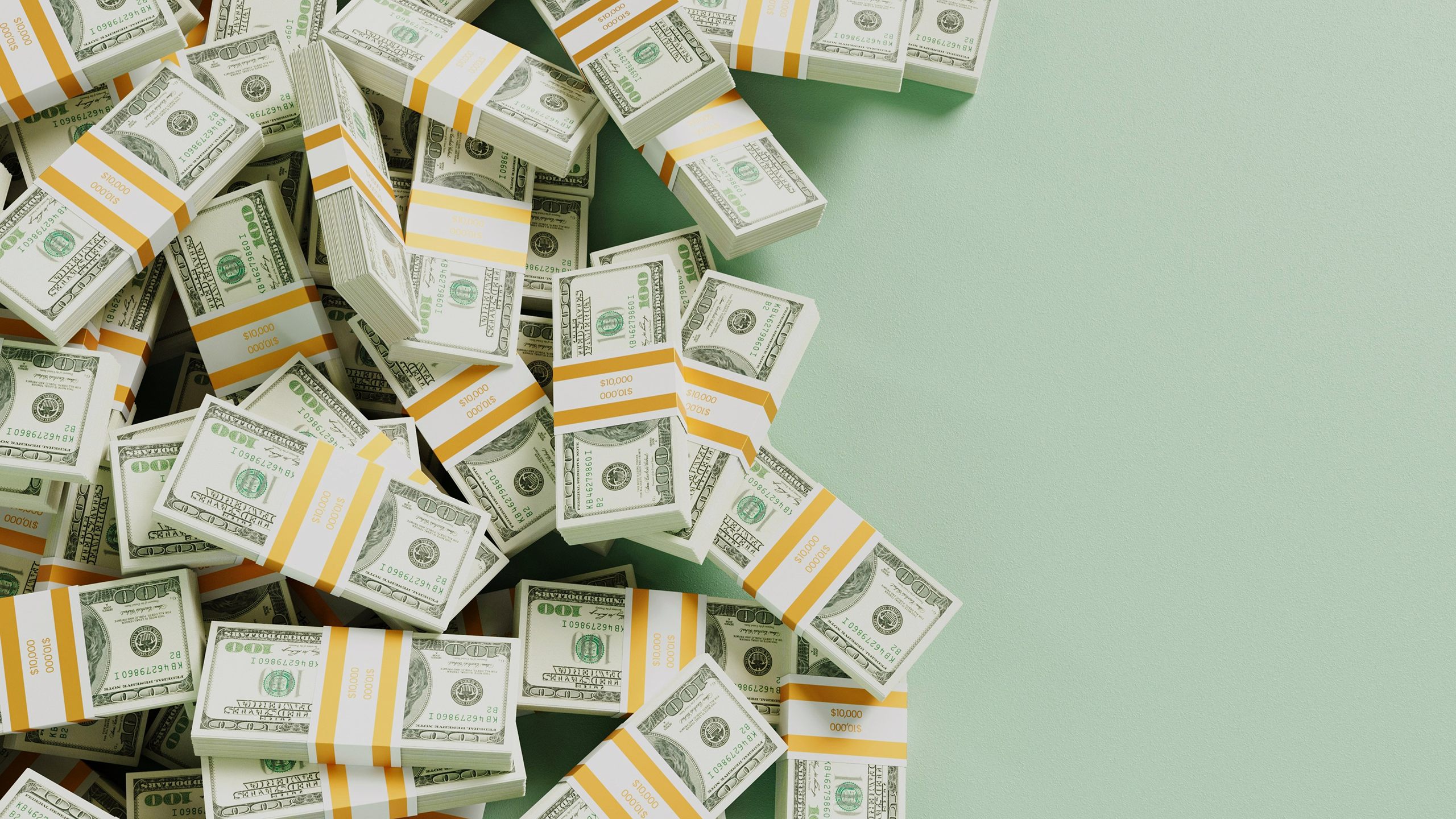 Photo of stacks of money