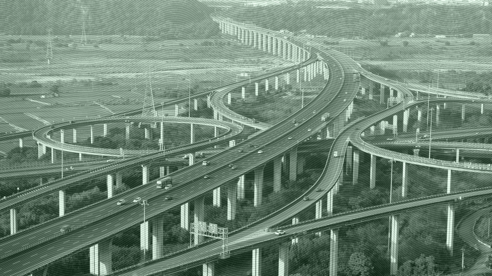 Photo of highway intersections
