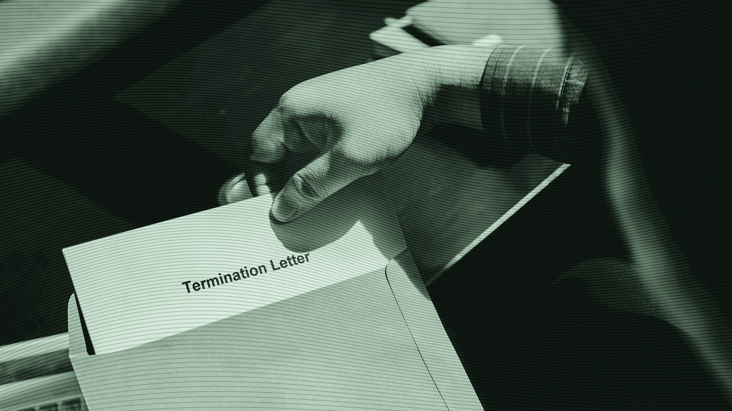 Photo of a termination letter