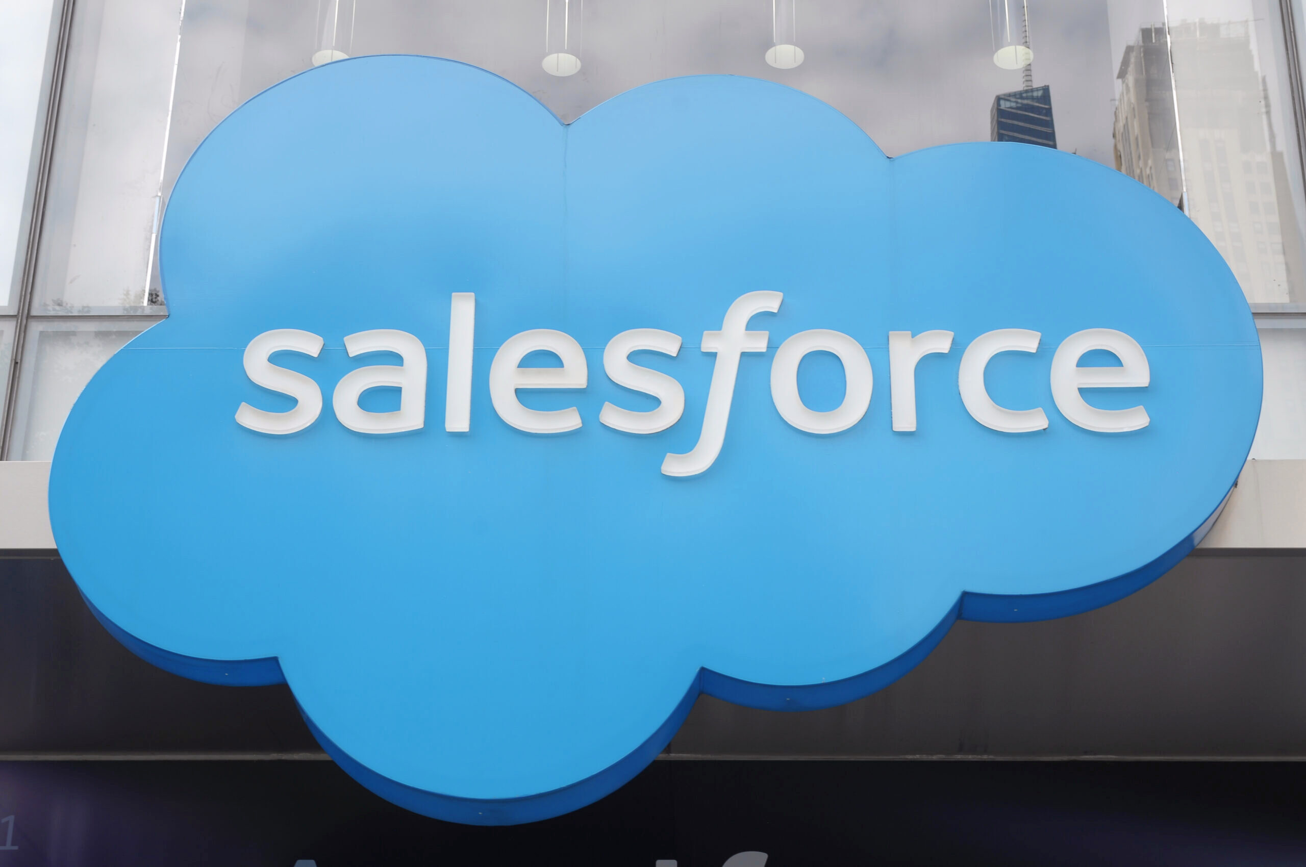 August 19, 2025, New York, United States: The Salesforce office building is seen in Manhattan, New York City. (Credit Image: © Jimin Kim/SOPA Images via ZUMA Press Wire) (Newscom TagID: zumaglobalsixteen493258.jpg) [Photo via Newscom]