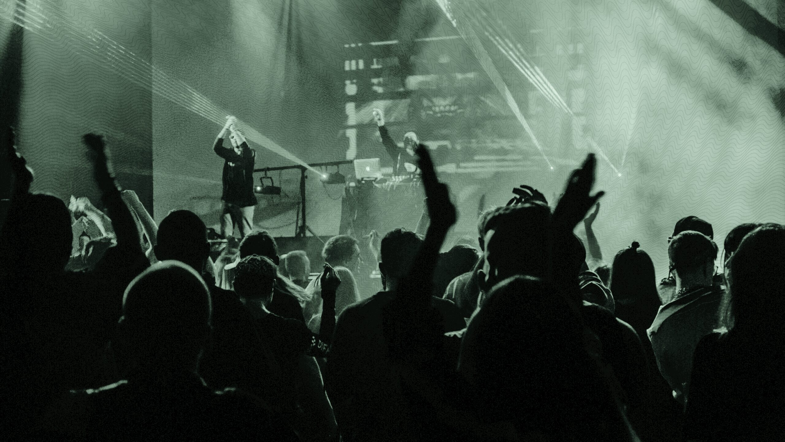A crowd at a concert.