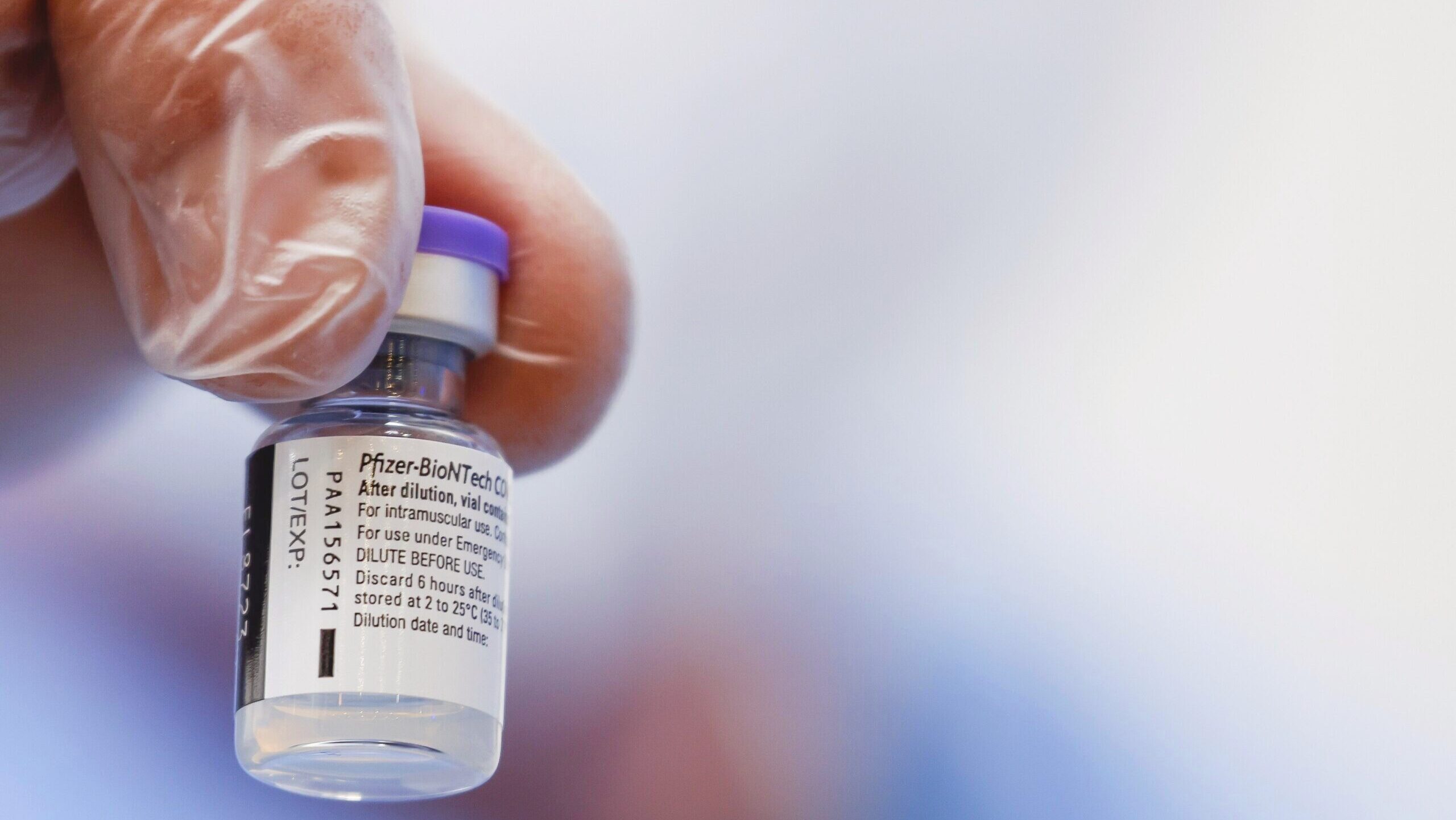 Photo of a Pfizer vaccine.
