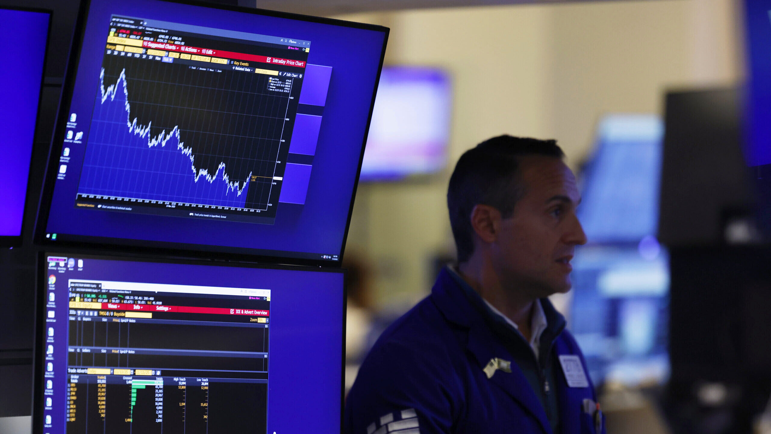 Photo of traders on the New York Stock Exchange.
