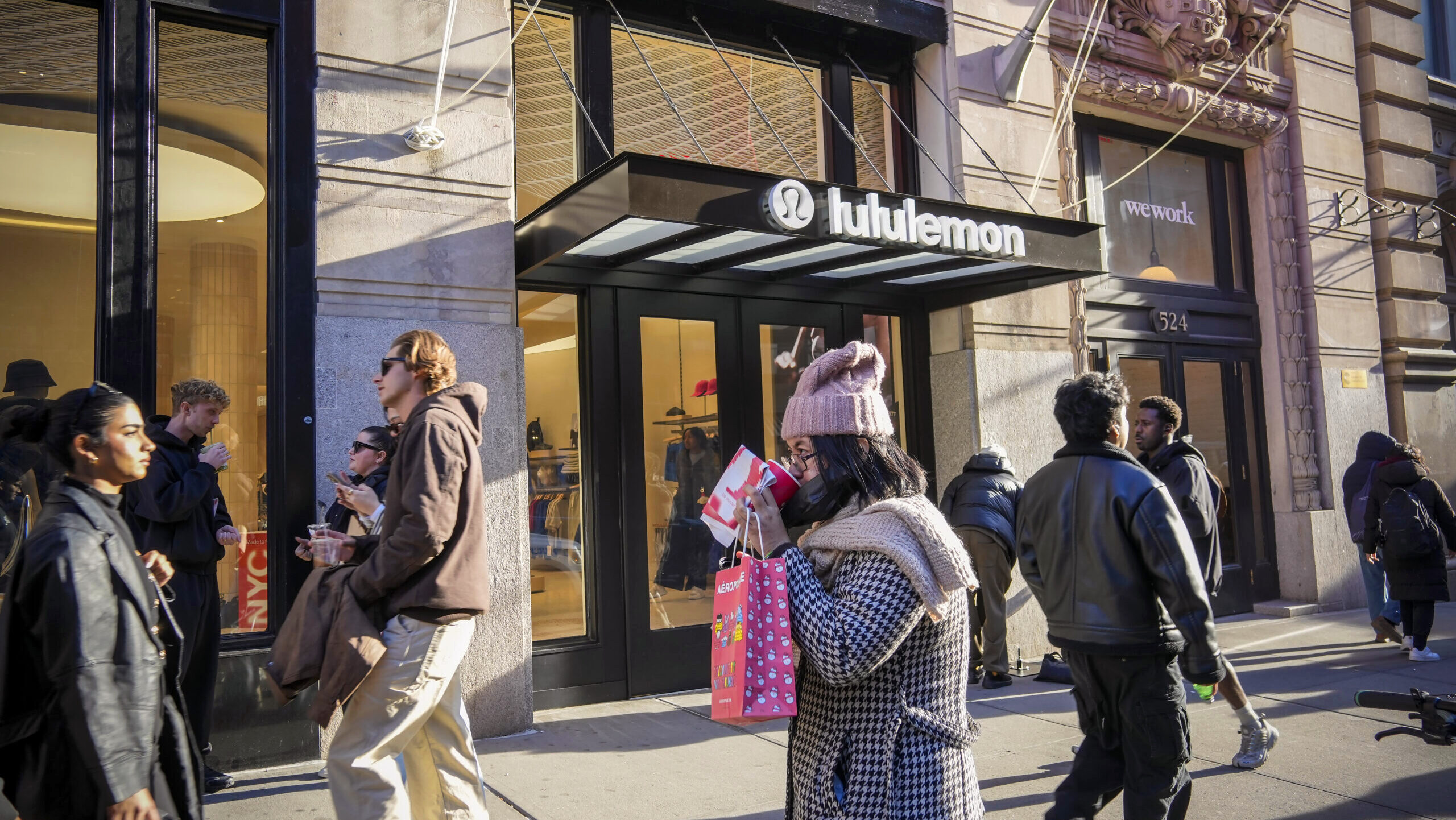 Photo of the Lululemon store in Soho in New York City.