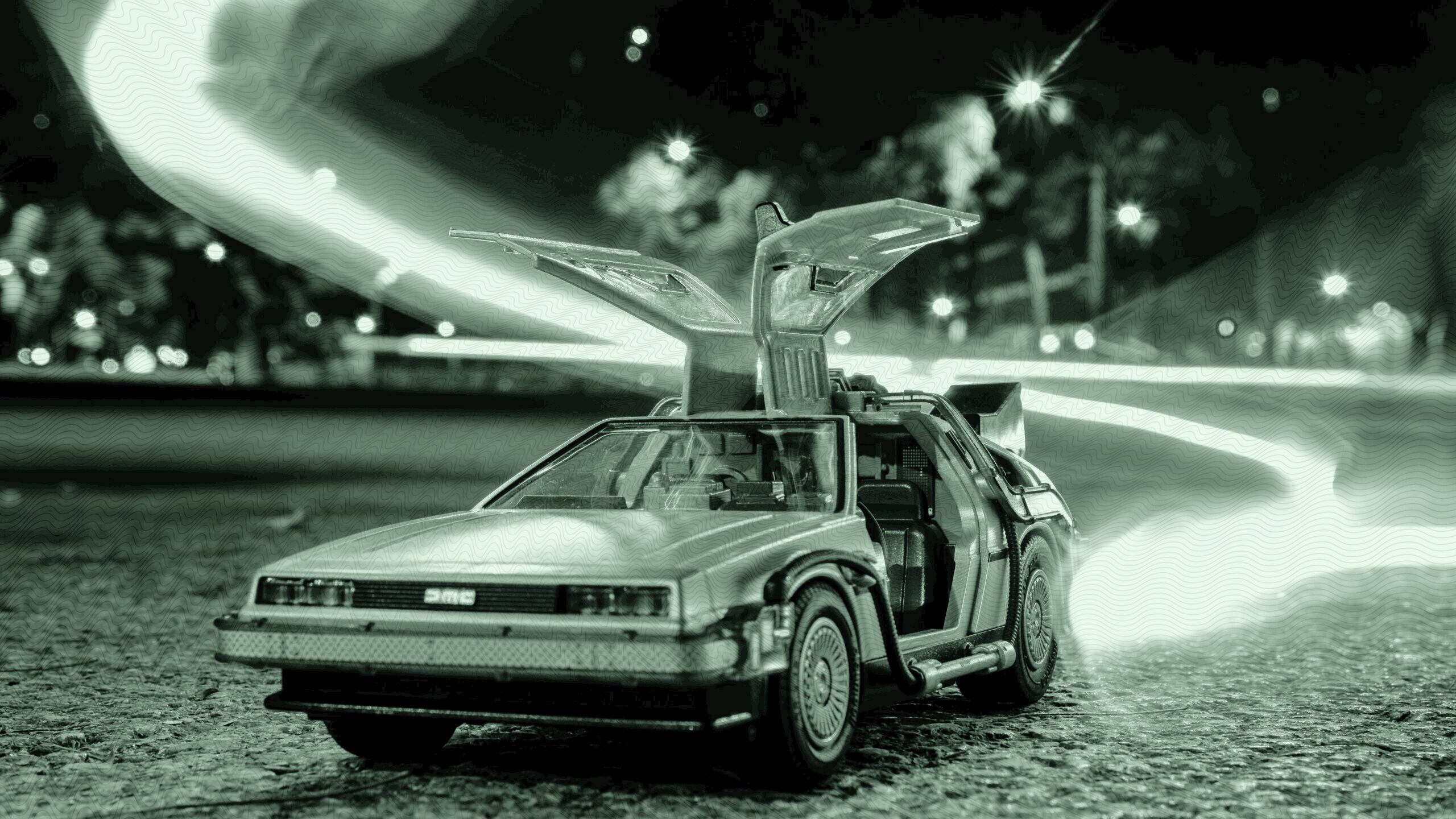 A Delorean car