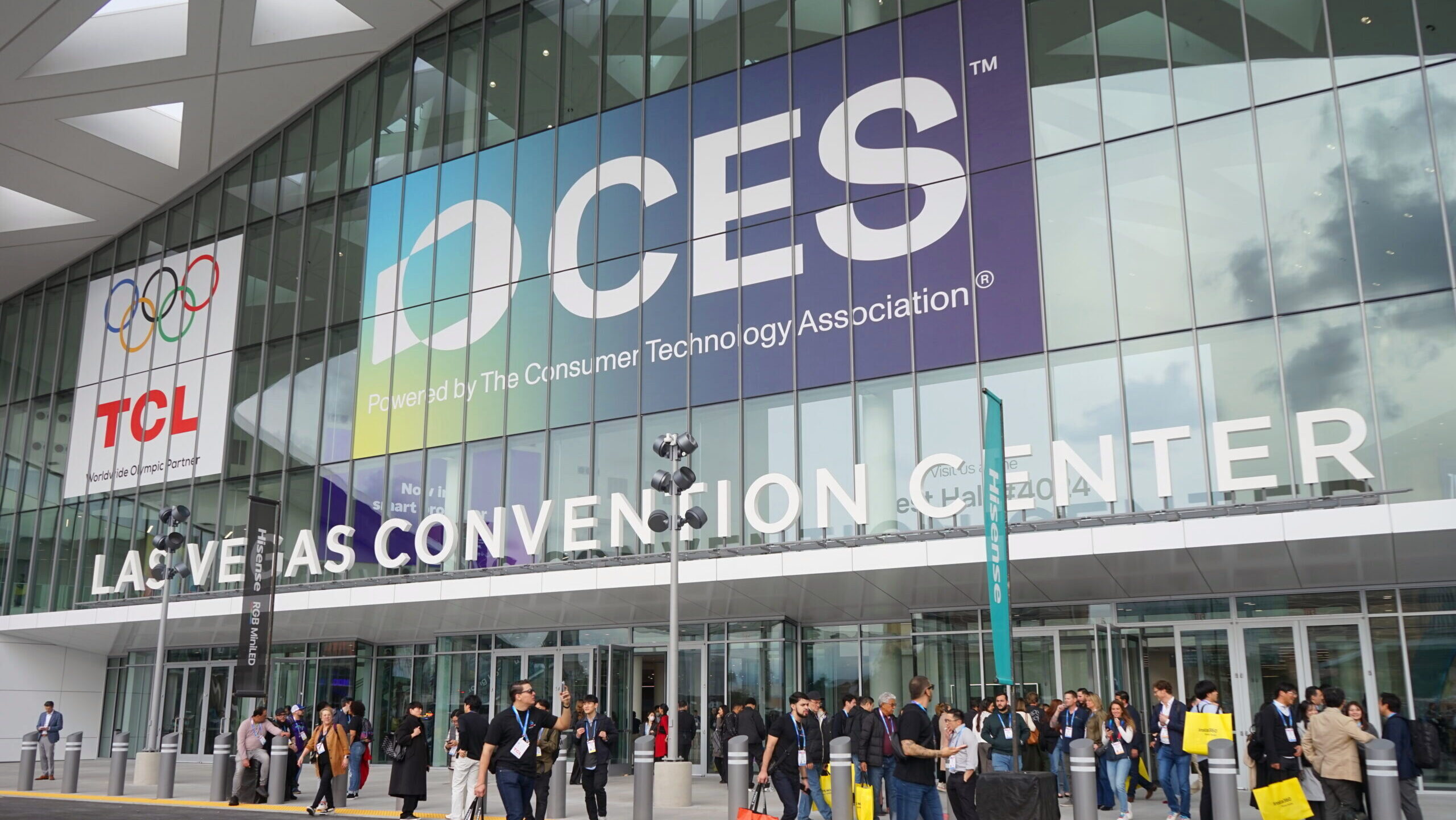 Photo of a banner outside the Consumer Electronics Show.