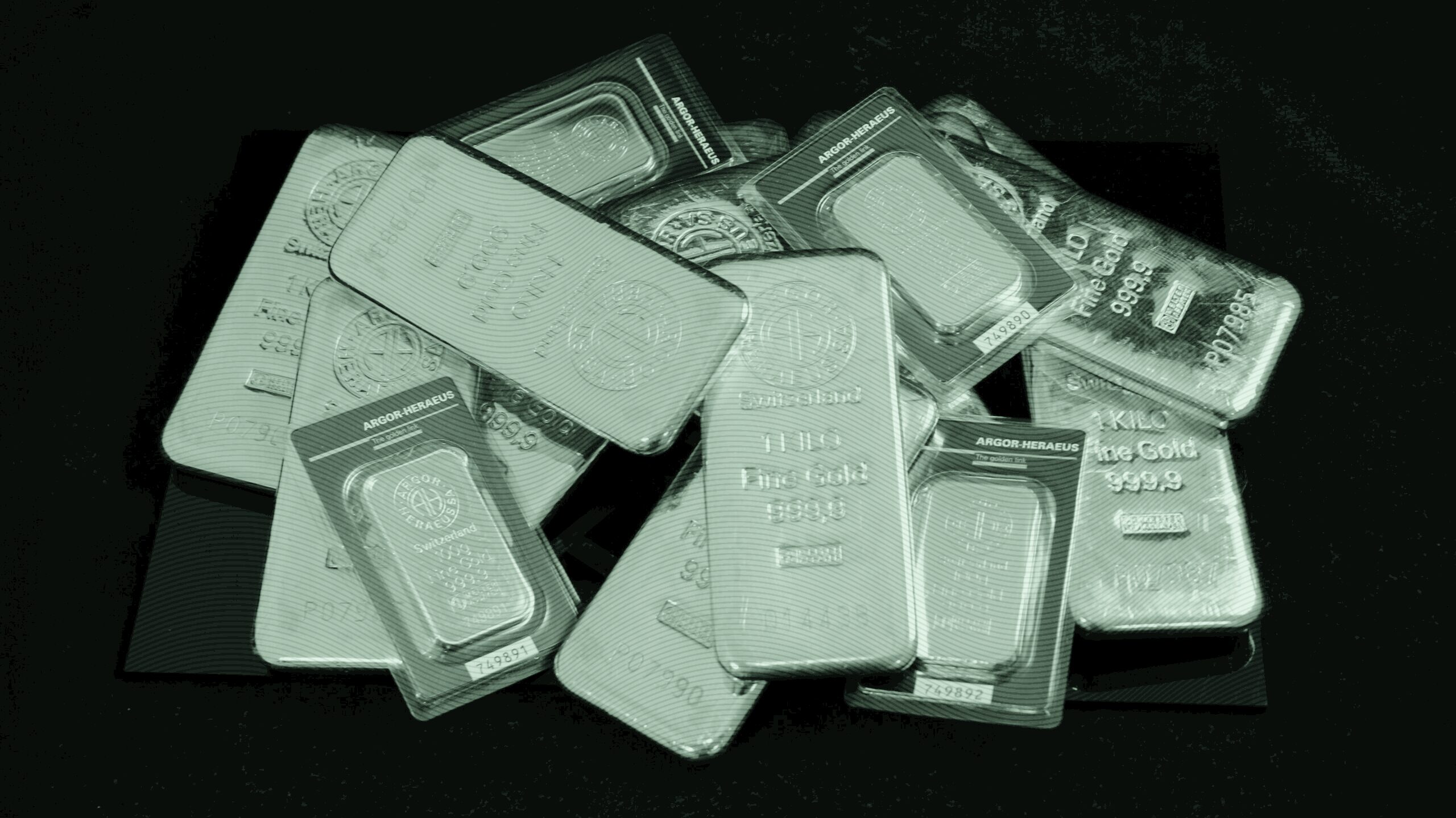 A pile of gold bars.