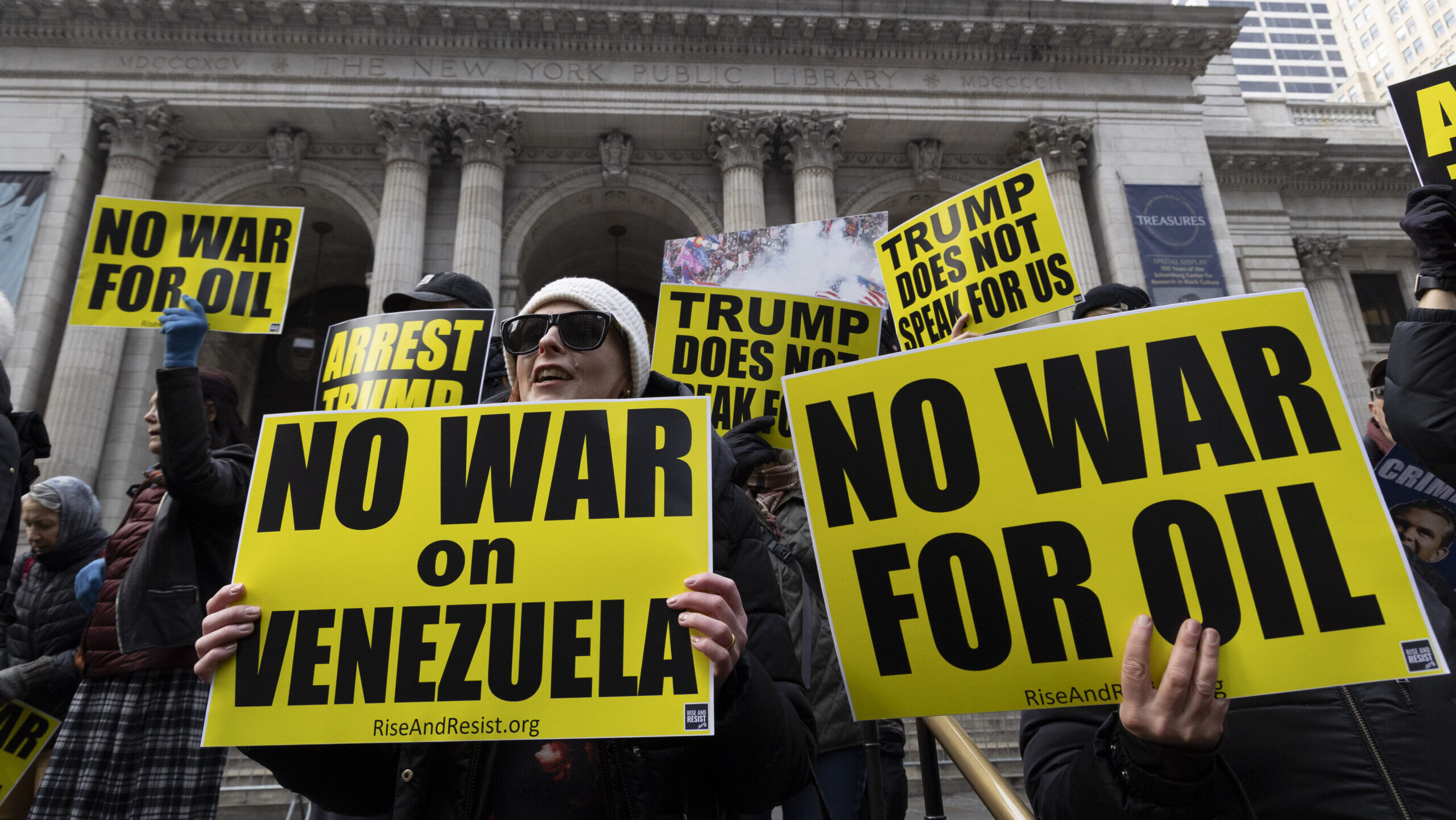 Photo of protestors in New York