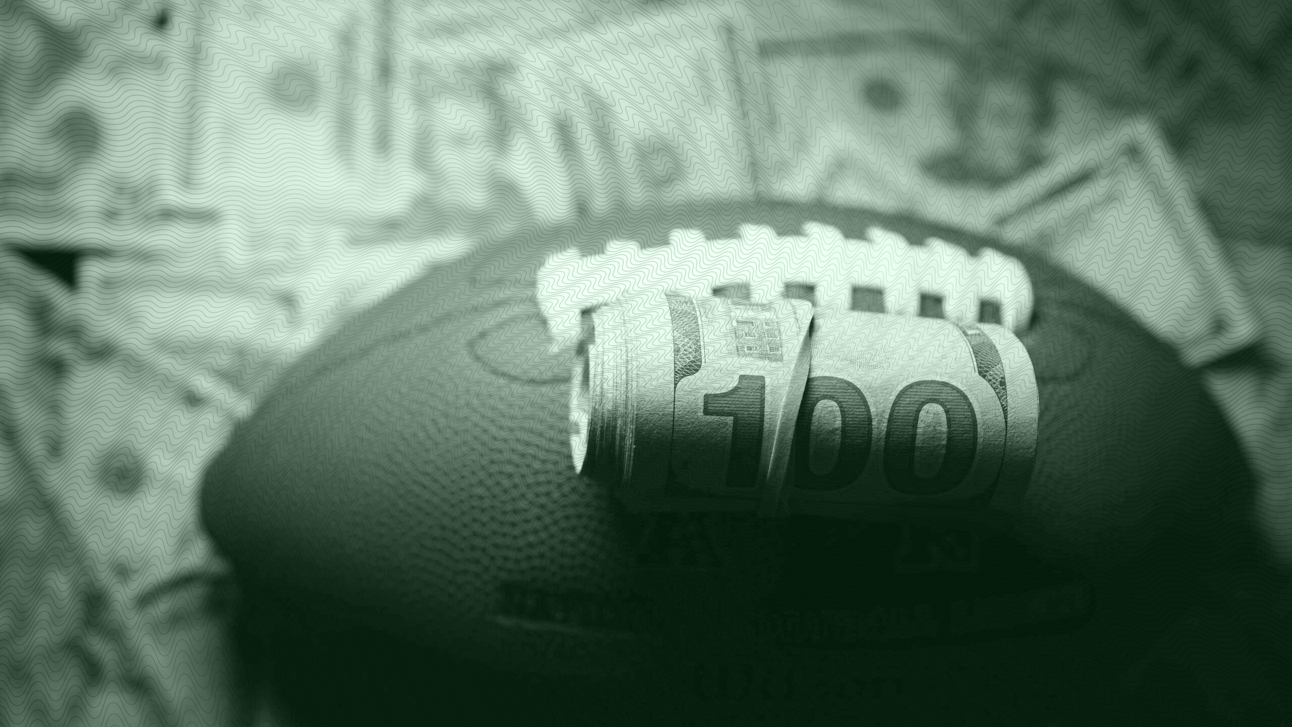 A football with money.