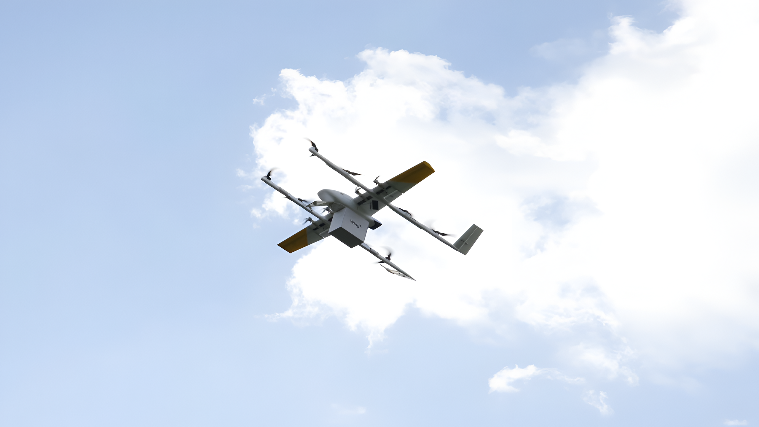 Photo of a Wing drone.