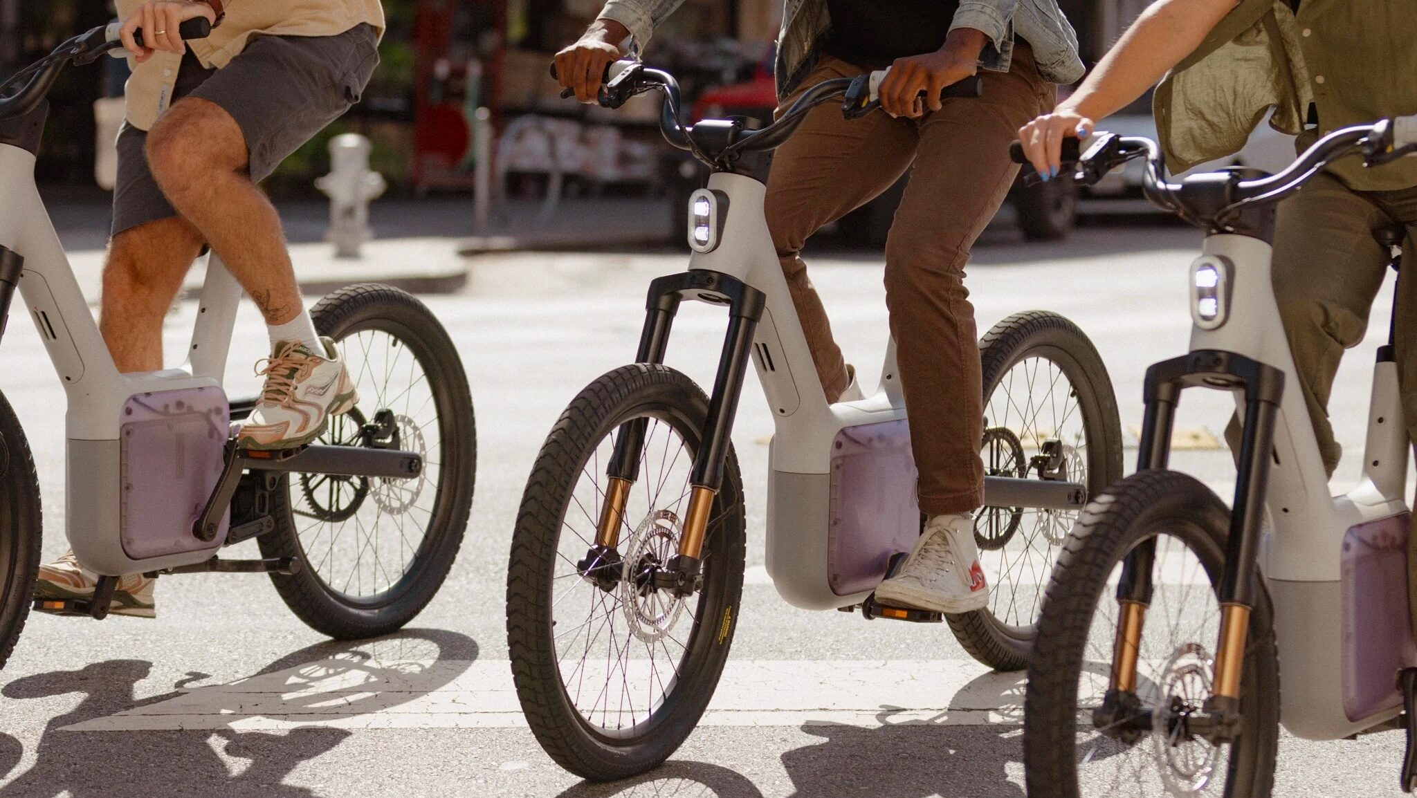 Photo of people riding Also E-bikes.