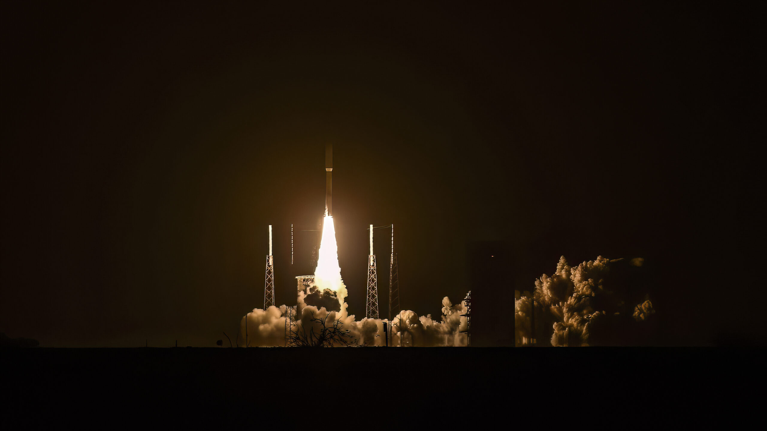 Photo of an Amazon Leo satellite launch.