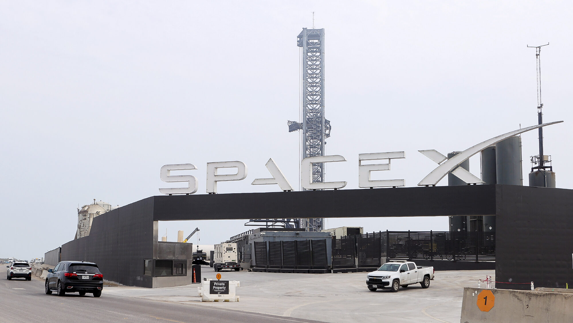 Photo of a SpaceX launch pad.