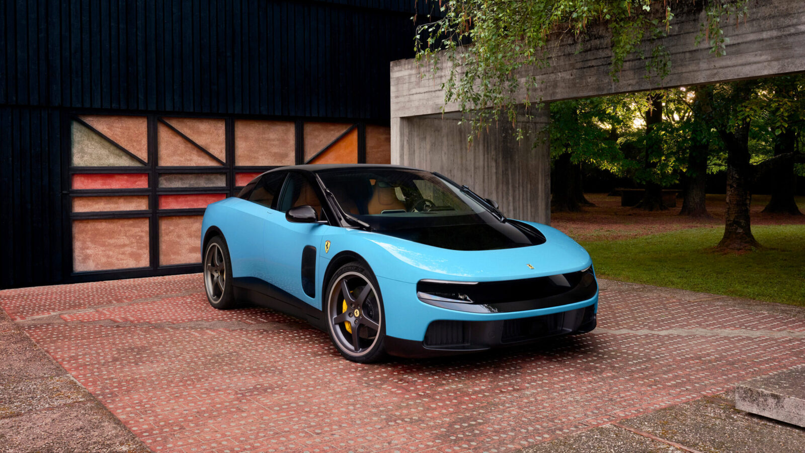 Photo of the Ferrari Luce electric vehicle.