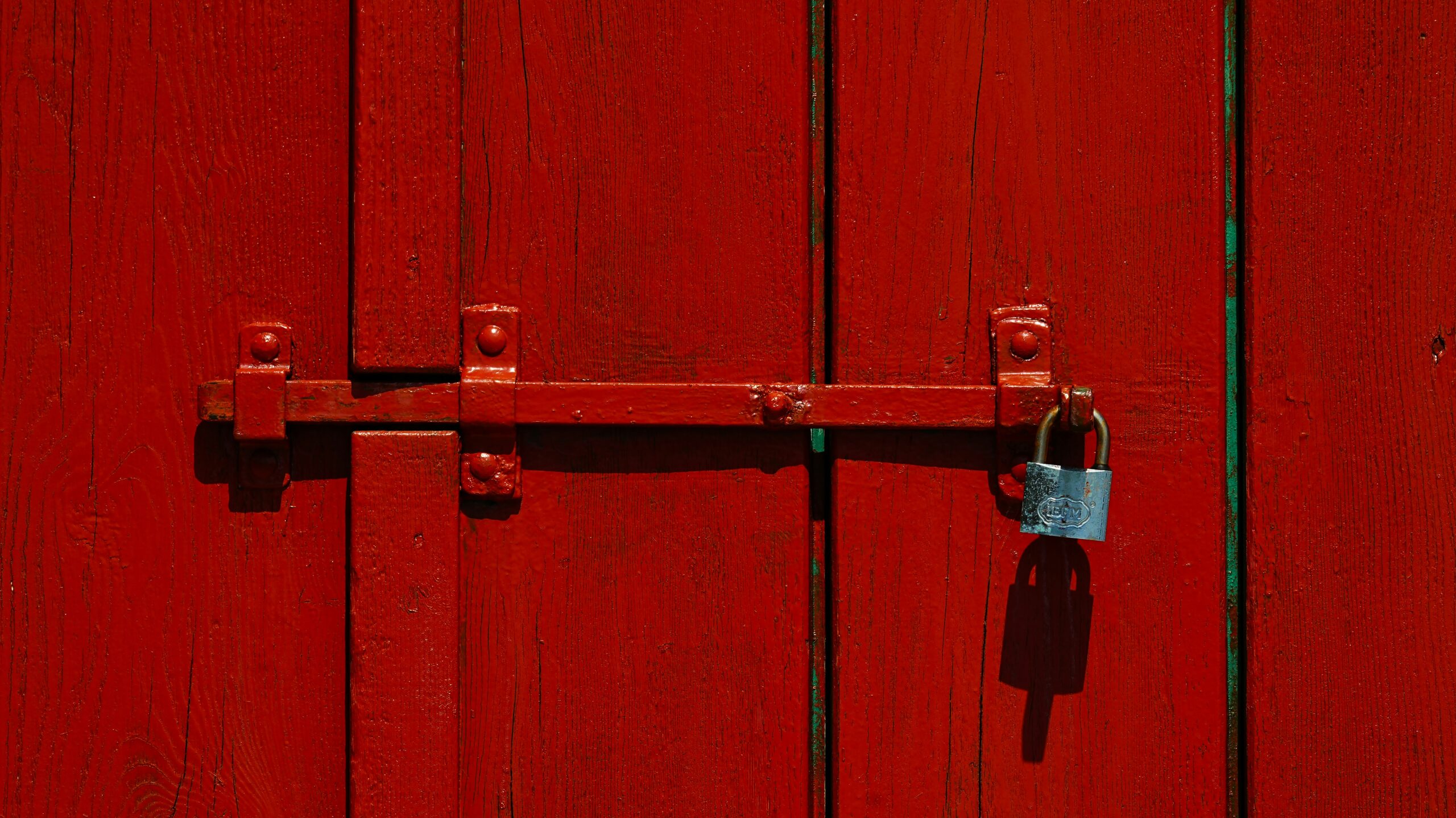 Door with lock.