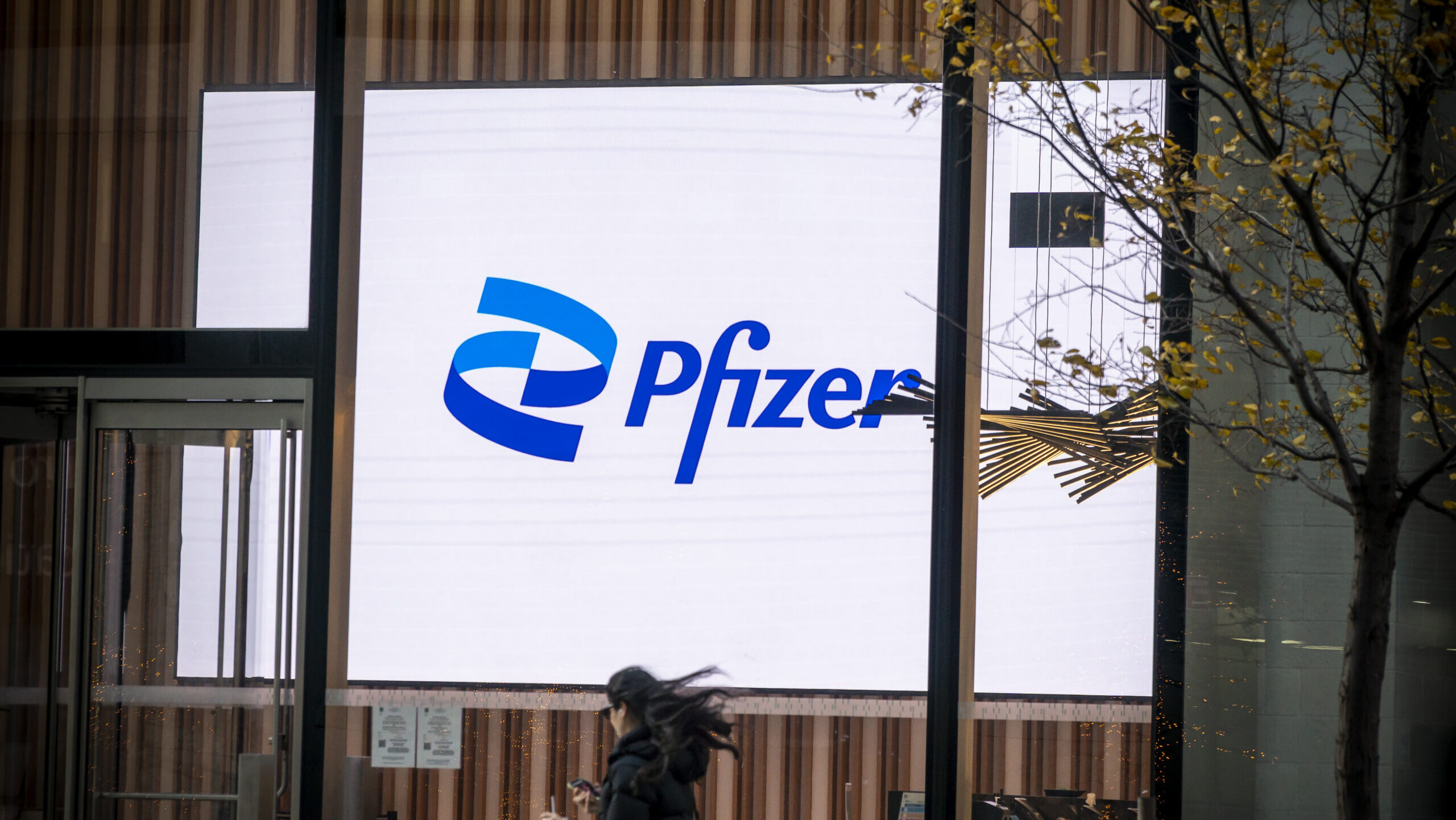 Pfizer World Headquarters in New York City's Hudson Yards development is shown.