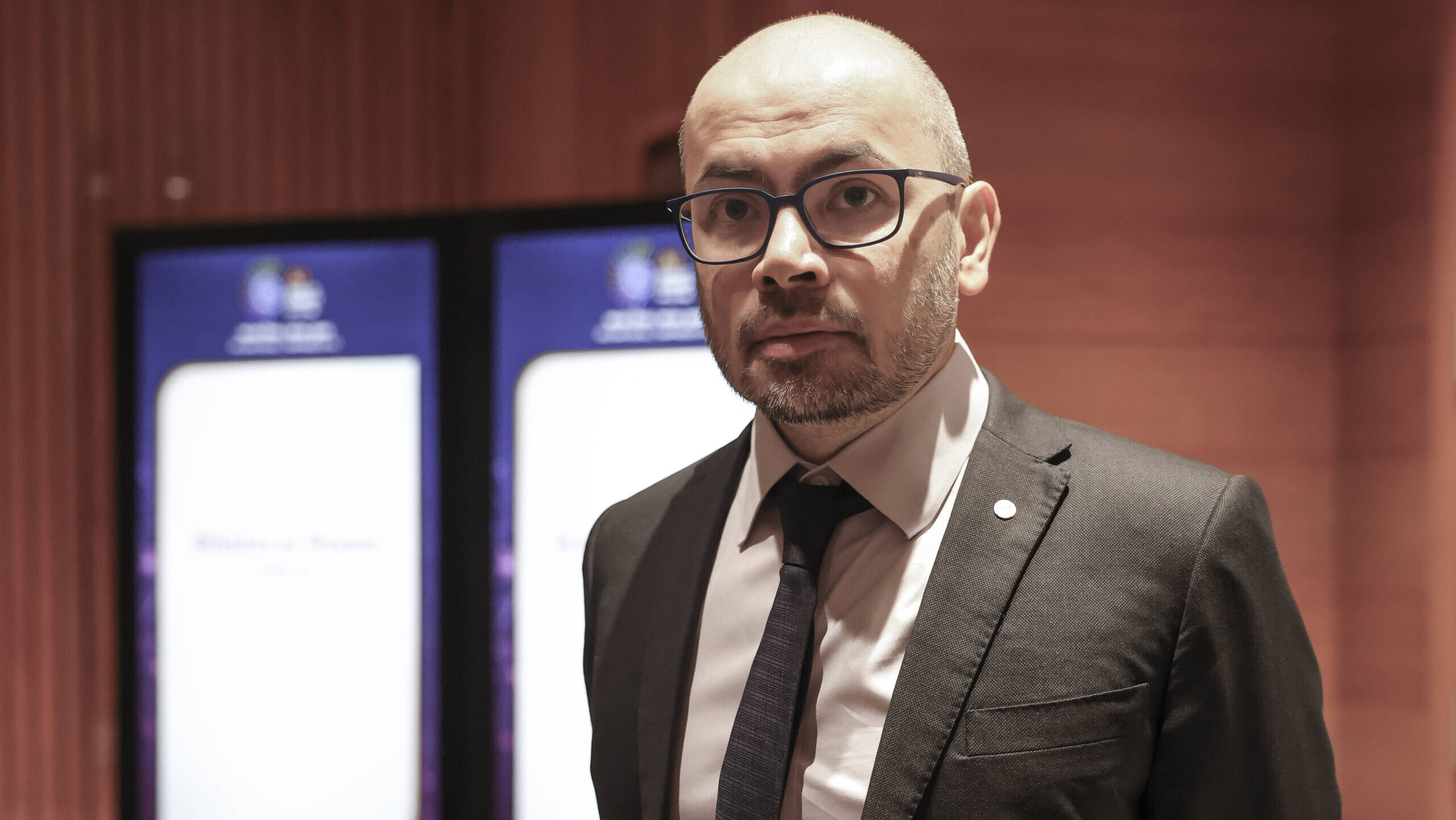 DeepMind Technologies and Isomorphic Labs CEO Demis Hassabis is shown on the sidelines of the AI Impact Summit in New Dehli in February 2026.