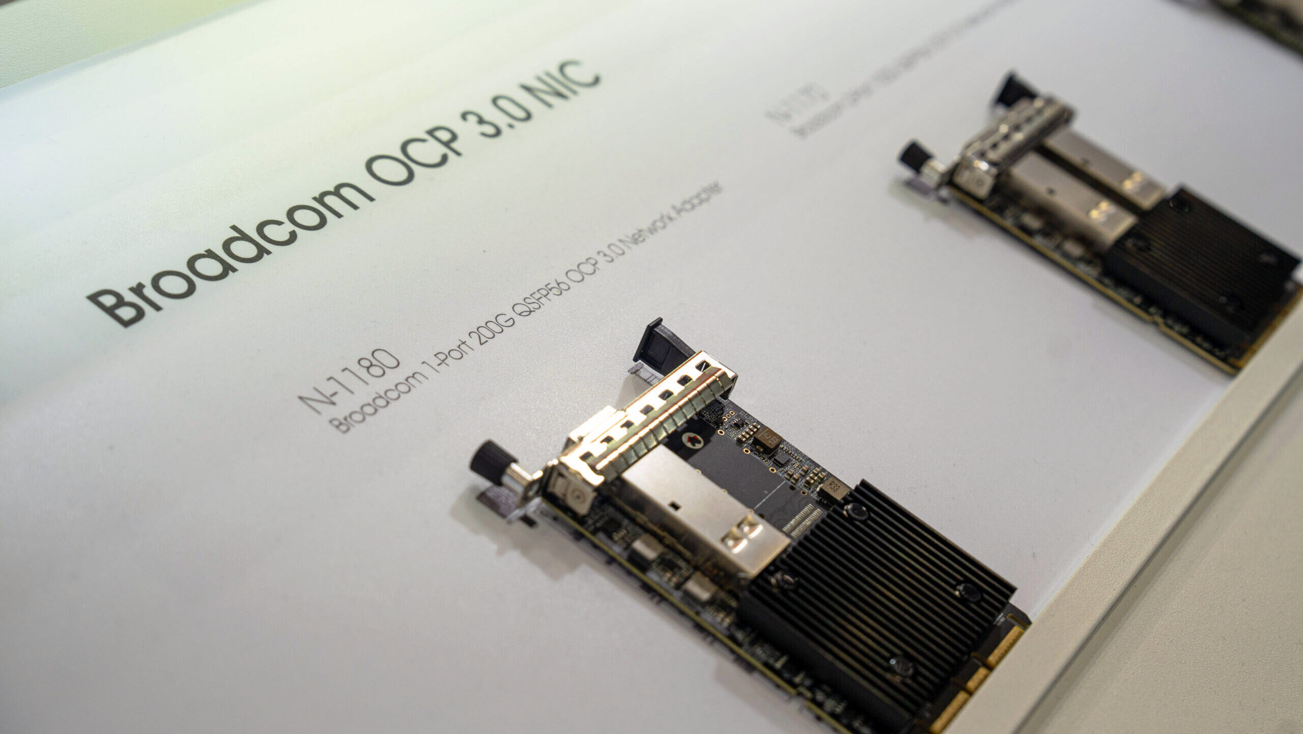 Photo of Broadcom OCP 3.0NIC hardware.