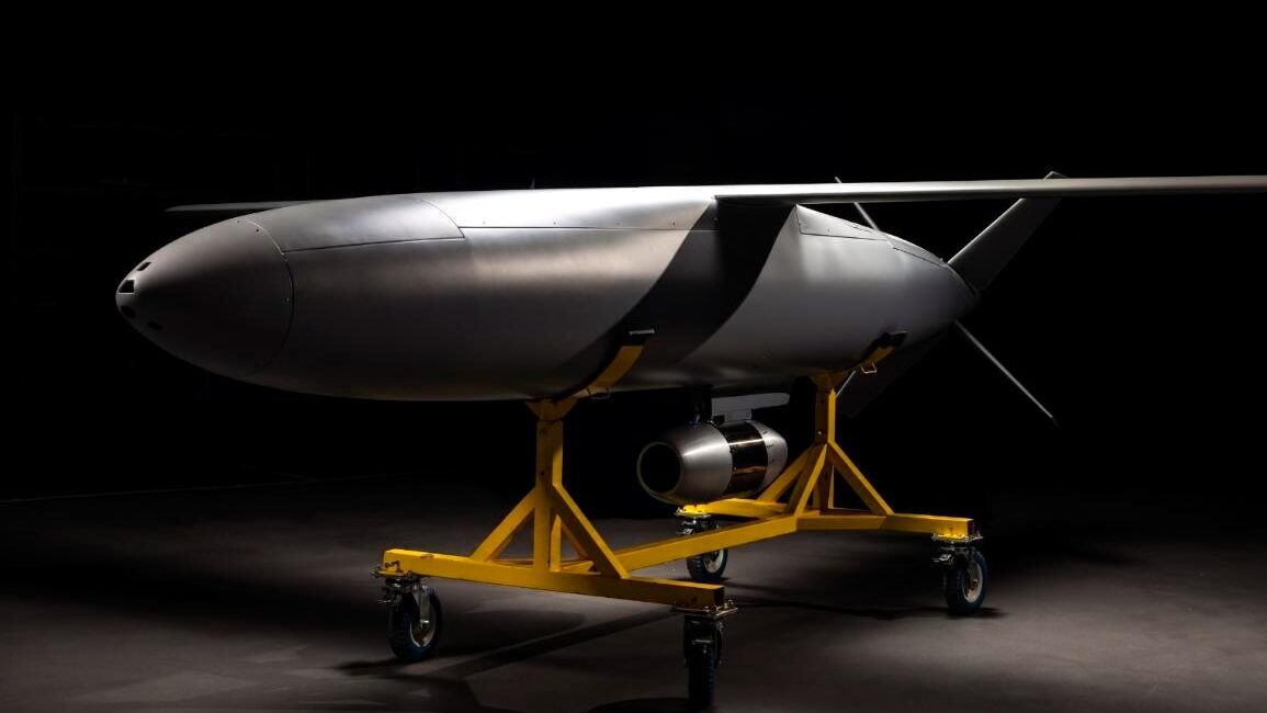 Photo of a Covenant Anthem missile on display.