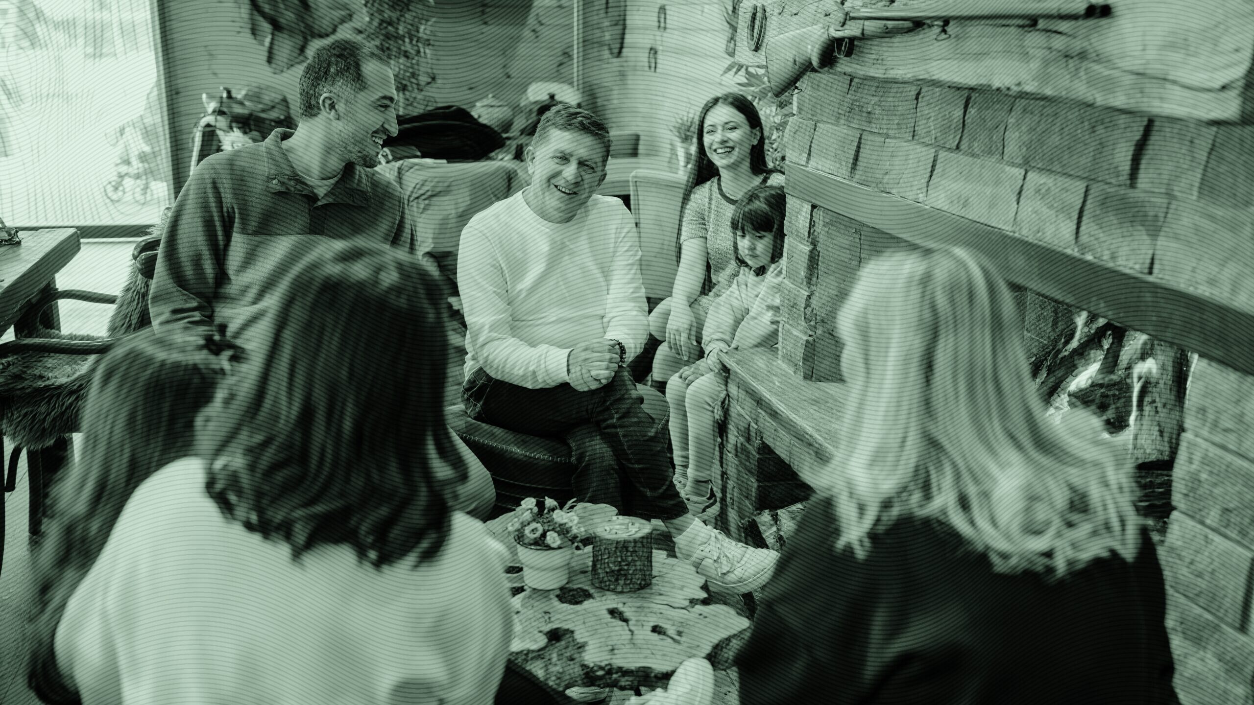 A family having a discussion.