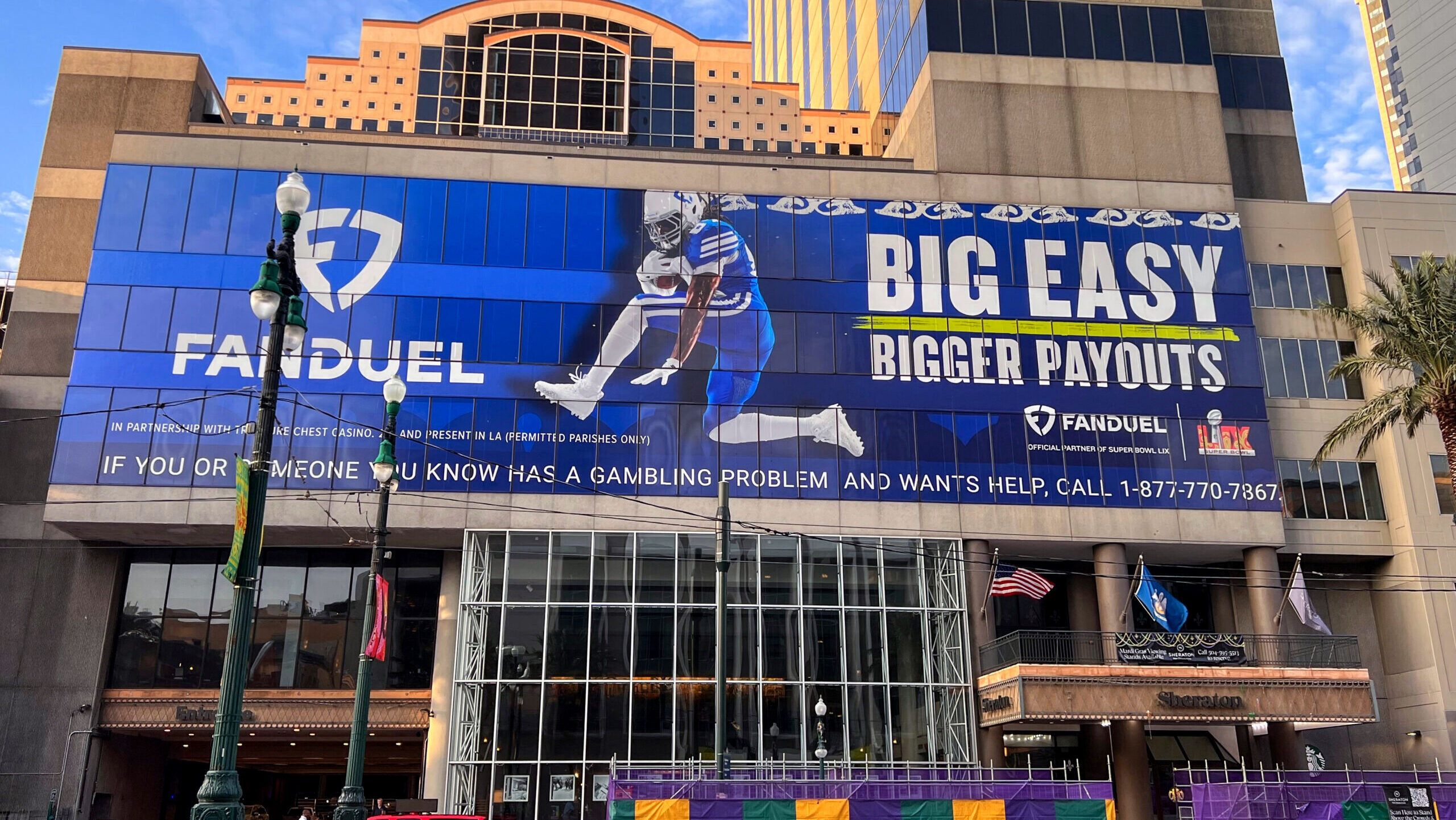 Photo of a FanDuel NFL billboard.